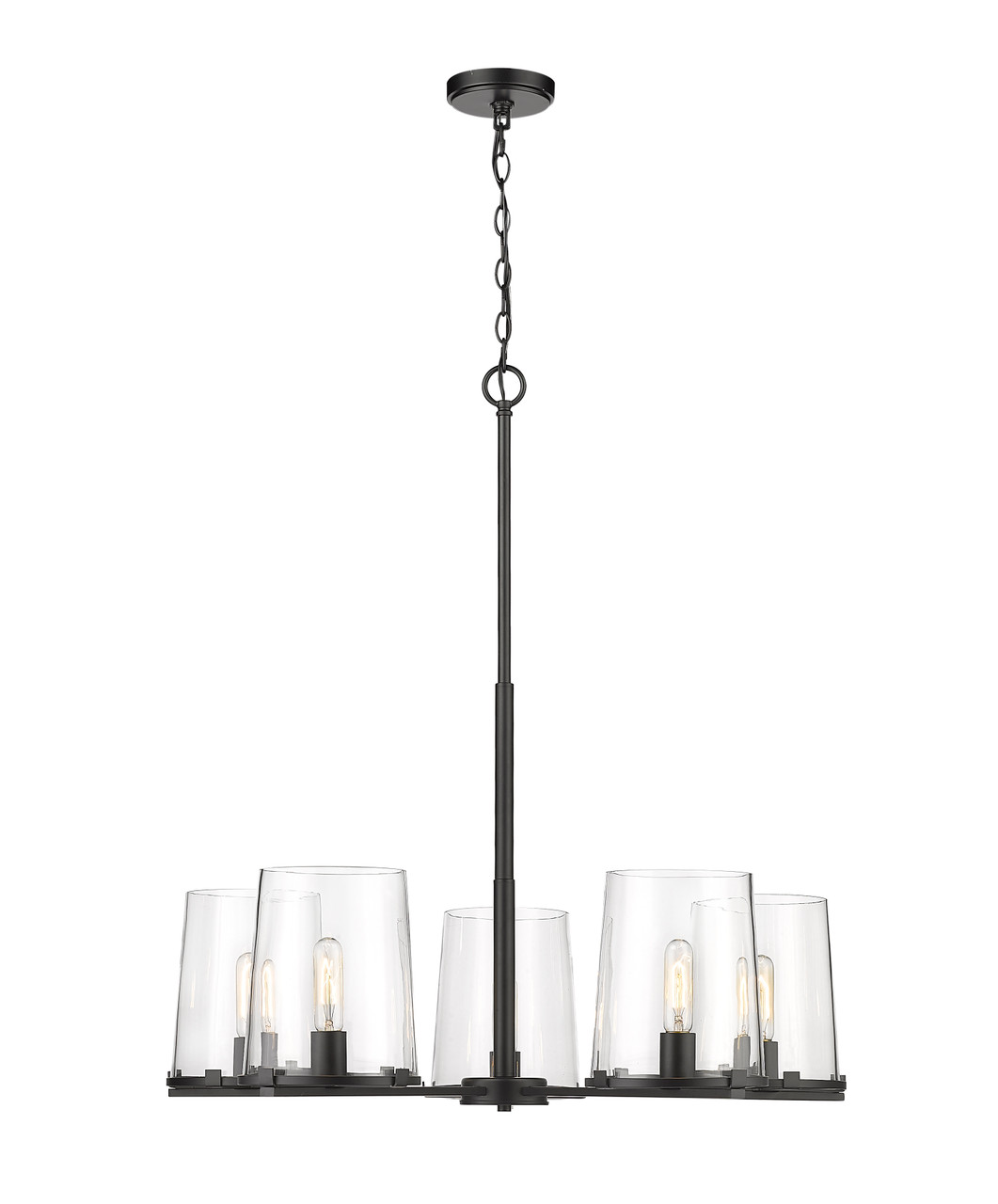 Z-LITE 3032-5MB 5 Light Chandelier, Matte Black