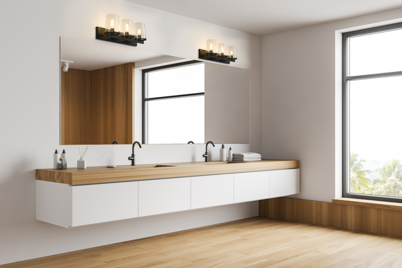 Z-LITE 3032-3V-MB 3 Light Vanity, Matte Black Z-LITE 3032-3V-MB 3 Light Vanity, Matte Black