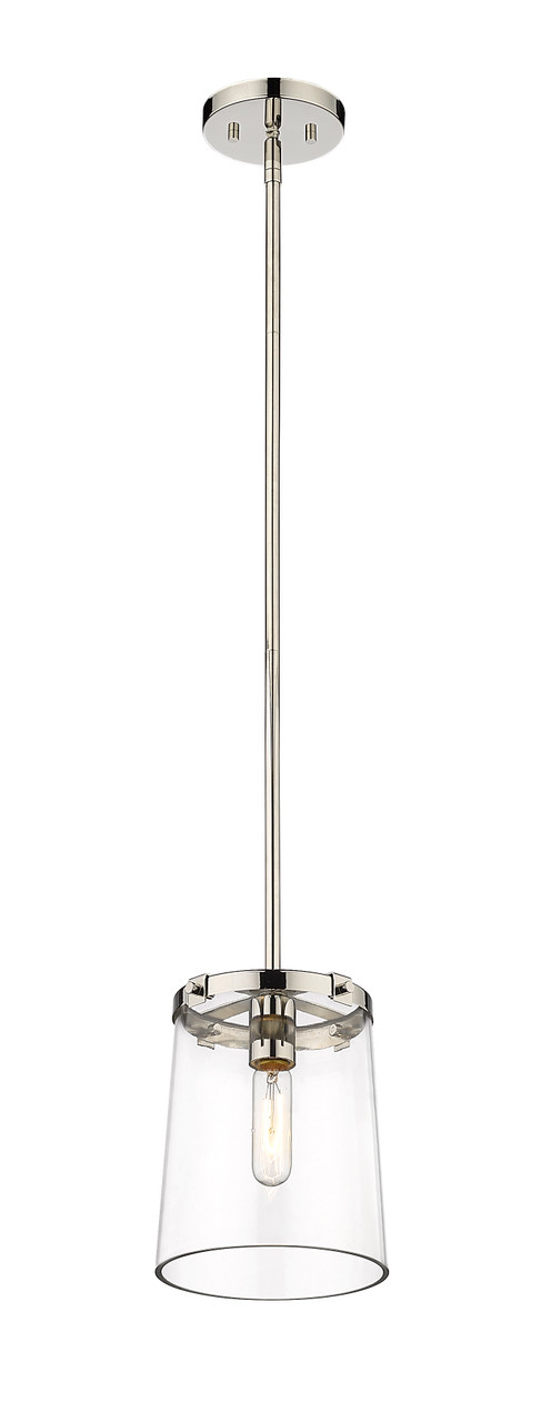 Z-LITE 3032MP-PN 1 Light Mini Pendant, Polished Nickel