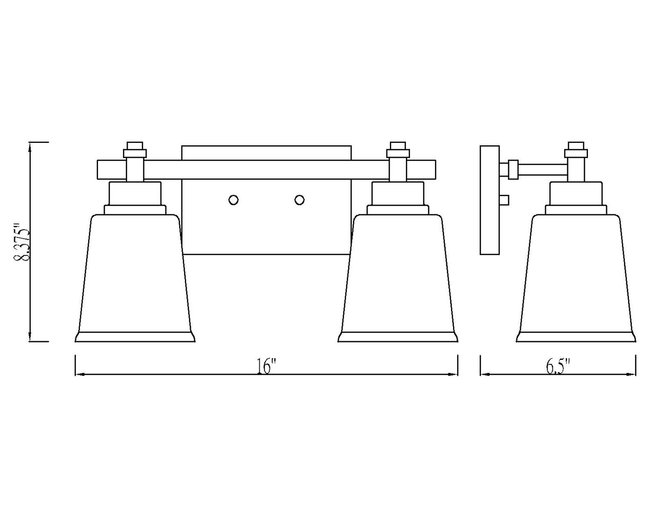 Z-LITE 464-2V-CH 2 Light Vanity, Chrome