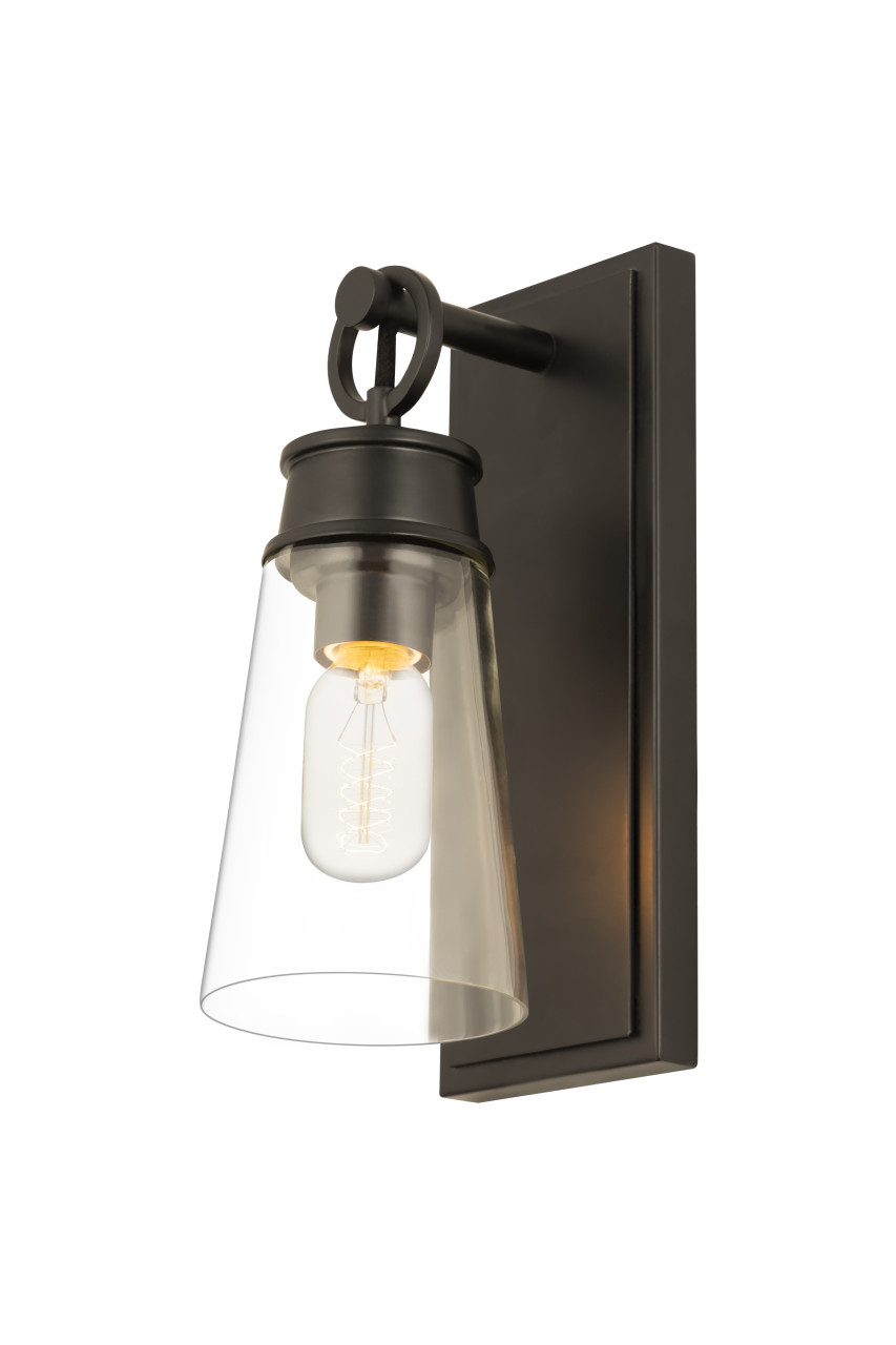 Z-LITE 2300-1SS-MB 1 Light Wall Sconce, Matte Black