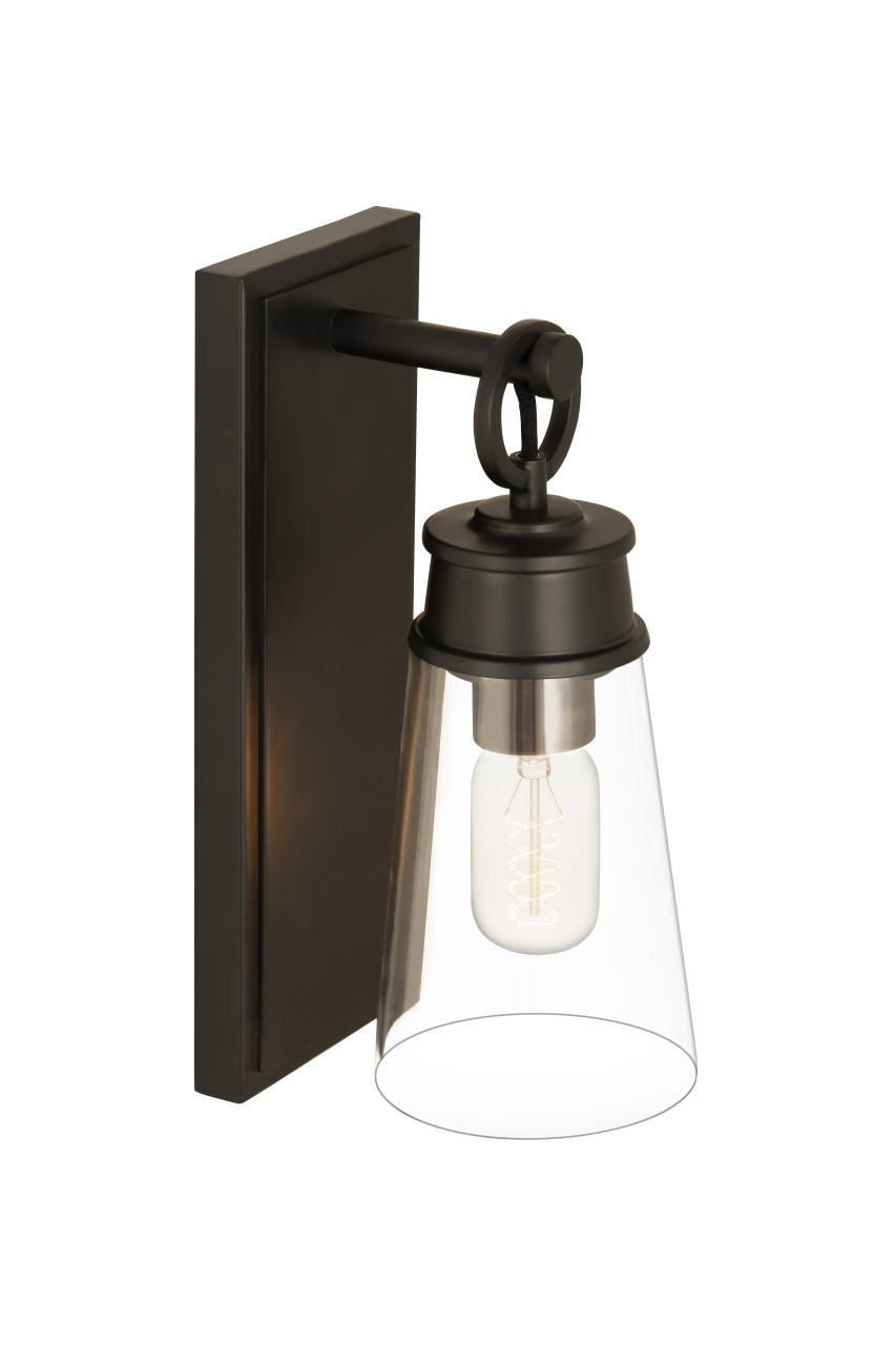 Z-LITE 2300-1SS-MB 1 Light Wall Sconce, Matte Black