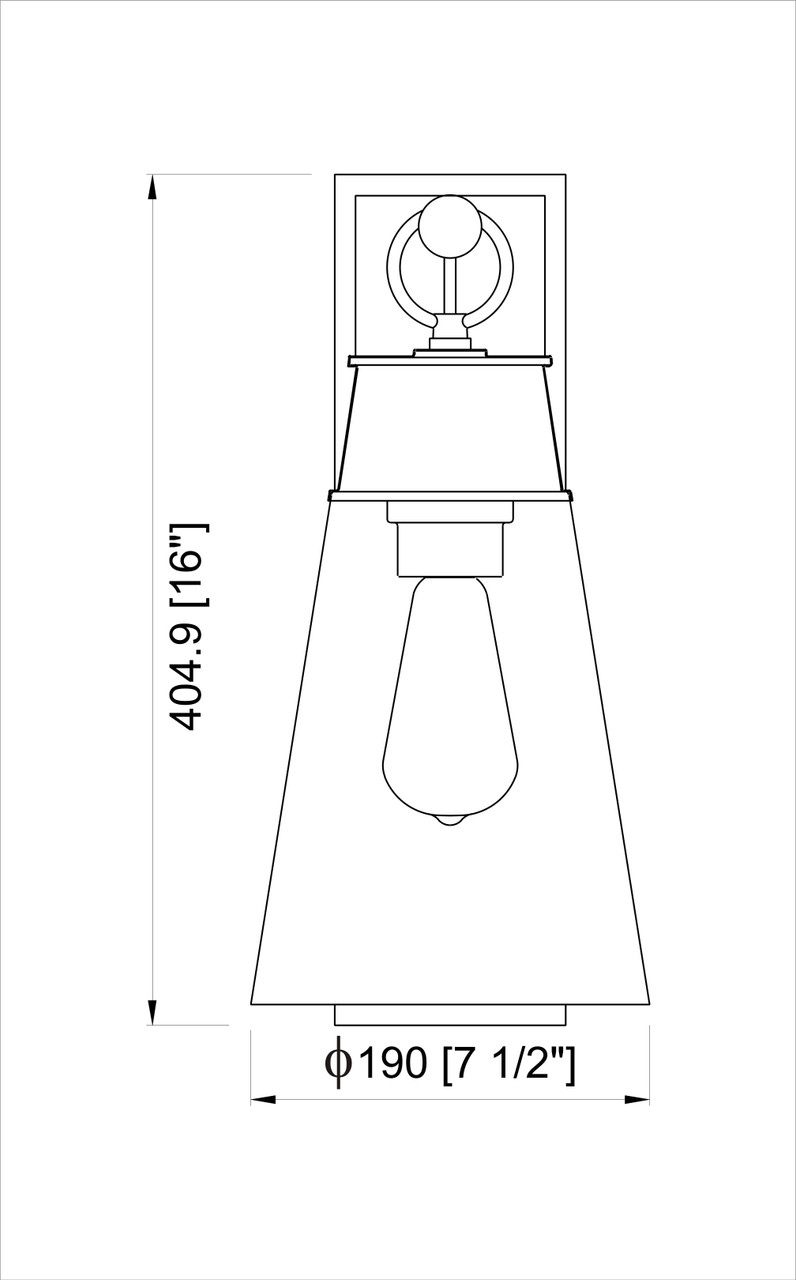 Z-LITE 2300-1SL-RB 1 Light Wall Sconce, Rubbed Brass