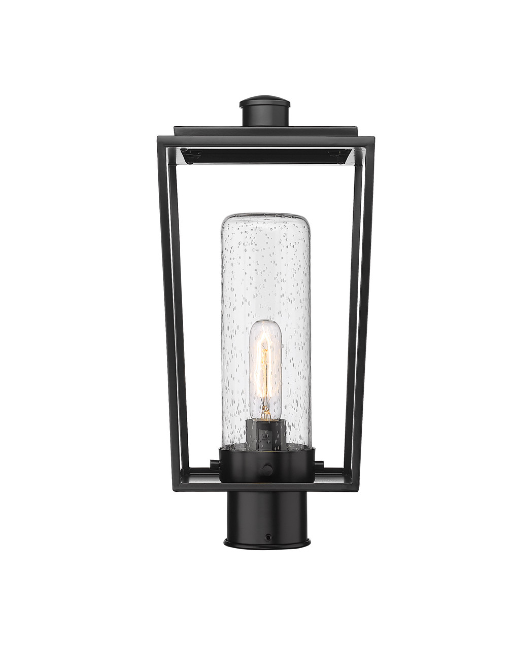 Z-LITE 594PHMR-BK 1 Light Outdoor Post Mount Fixture, Black