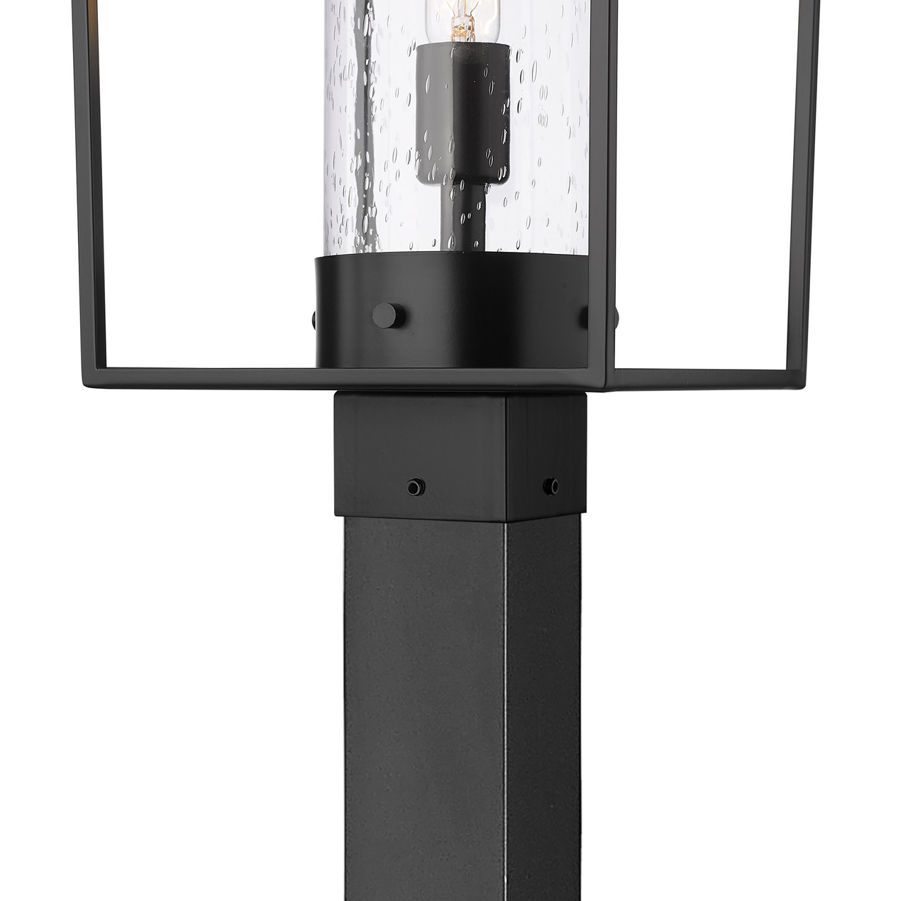 Z-LITE 594PHBS-536P-BK 1 Light Outdoor Post Mounted Fixture, Black