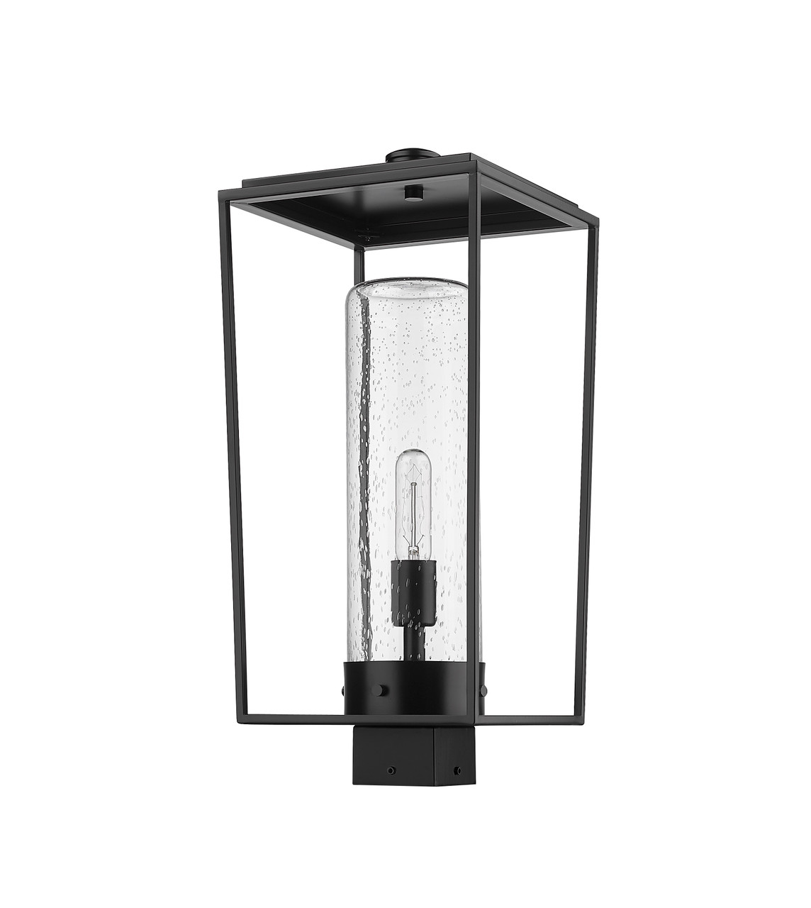 Z-LITE 594PHBS-BK 1 Light Outdoor Post Mount Fixture, Black