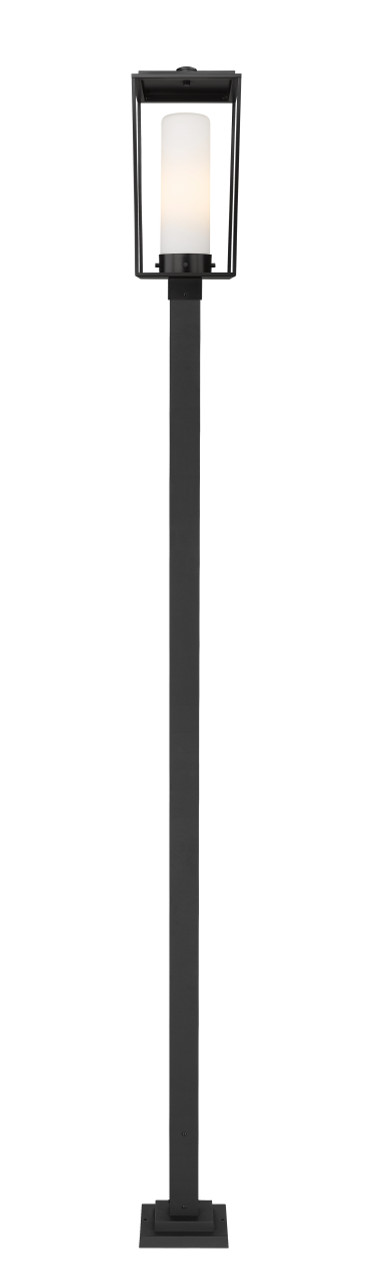 Z-LITE 595PHBS-536P-BK 1 Light Outdoor Post Mounted Fixture, Black