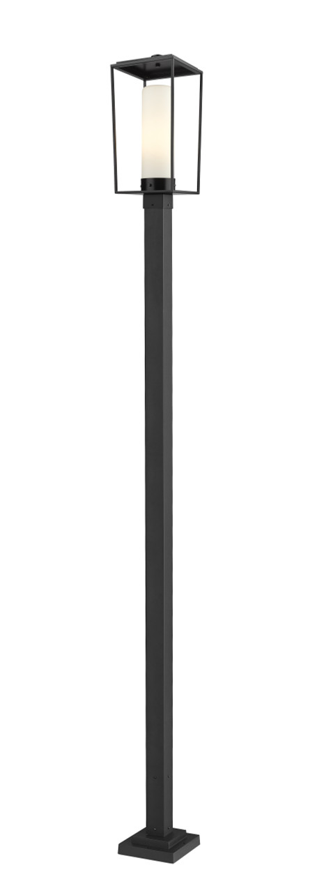 Z-LITE 595PHBS-536P-BK 1 Light Outdoor Post Mounted Fixture, Black