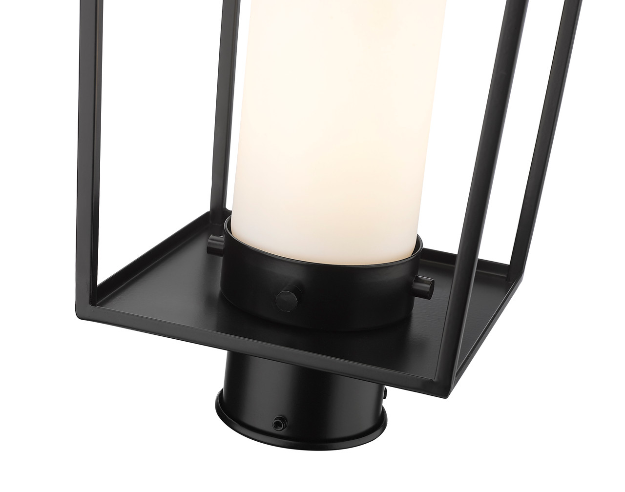 Z-LITE 595PHMR-BK 1 Light Outdoor Post Mount Fixture, Black