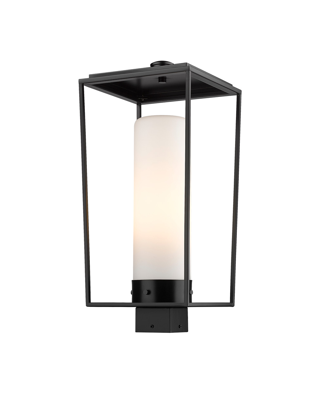 Z-LITE 595PHBS-BK 1 Light Outdoor Post Mount Fixture, Black