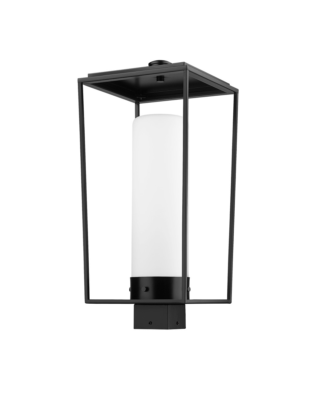 Z-LITE 595PHBS-BK 1 Light Outdoor Post Mount Fixture, Black