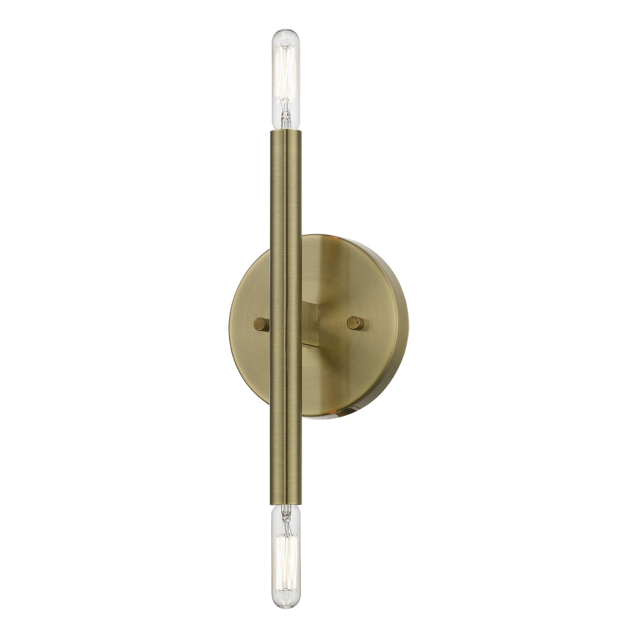 LIVEX LIGHTING 51172-01 Antique Brass ADA 2-Llght Wall Sconce