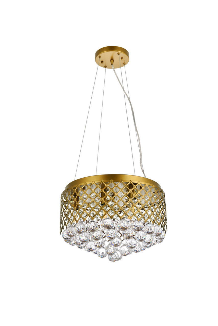 Living District LD520D16BR Tully 6 lights pendant in brass