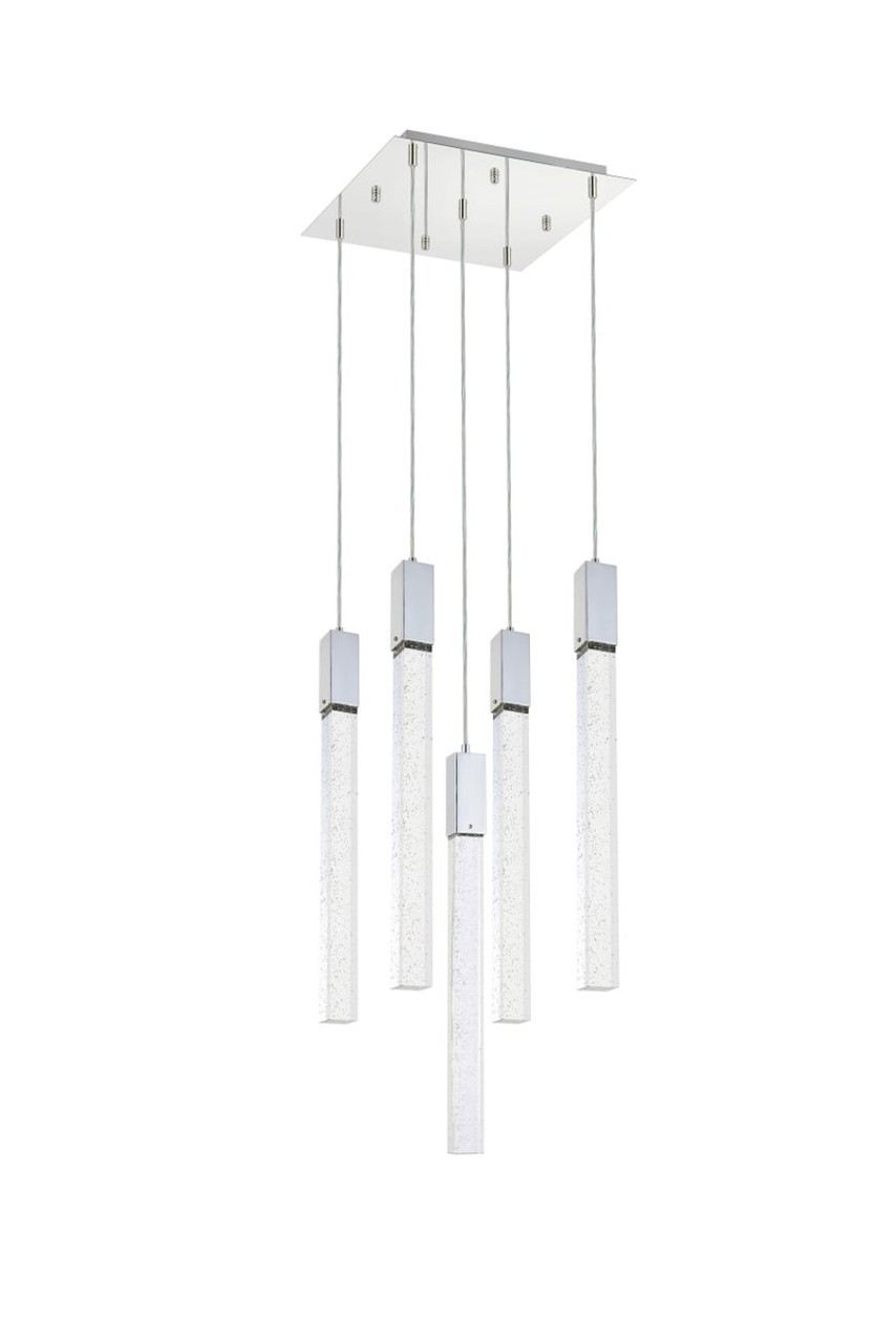 Elegant Lighting 2066D16C Weston 5 lights pendant in chrome