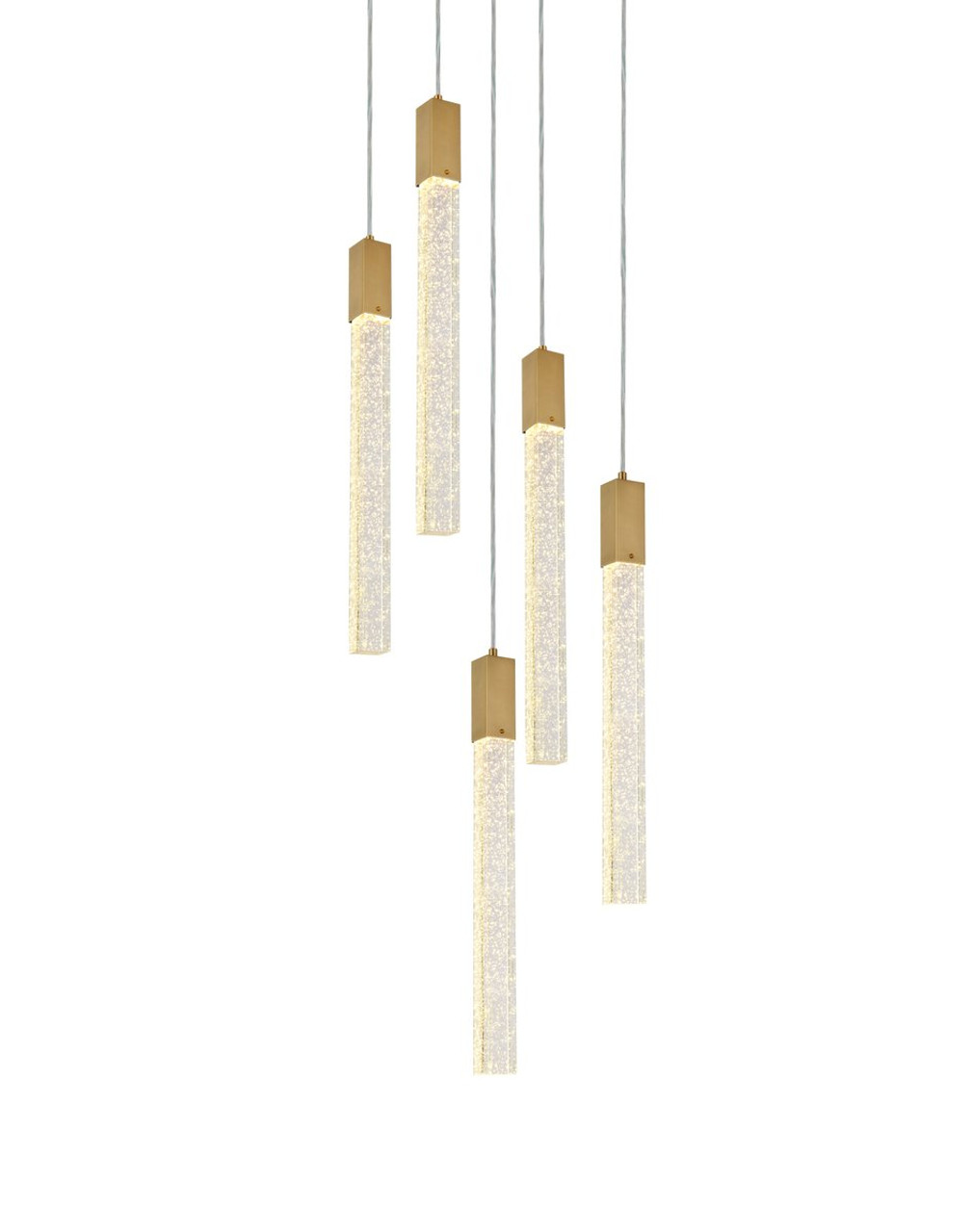 Elegant Lighting 2066D16SG Weston 5 lights pendant in satin gold