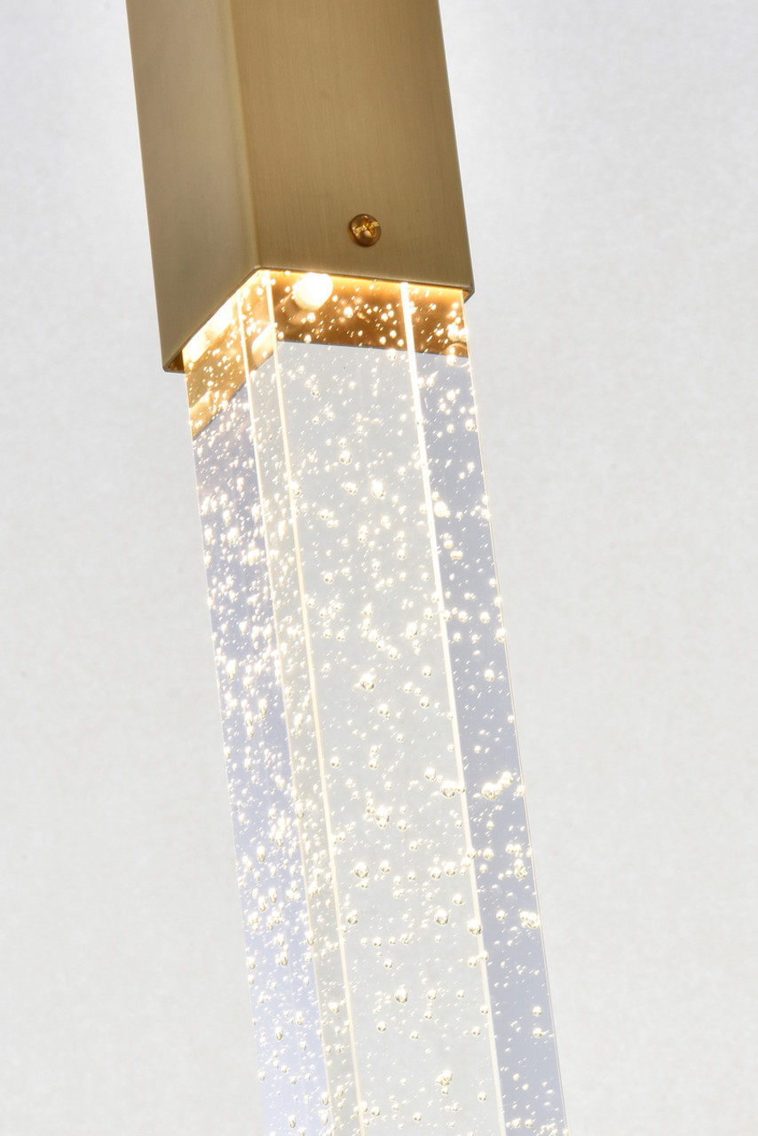Elegant Lighting 2067D16SG Weston 3 lights pendant in satin gold