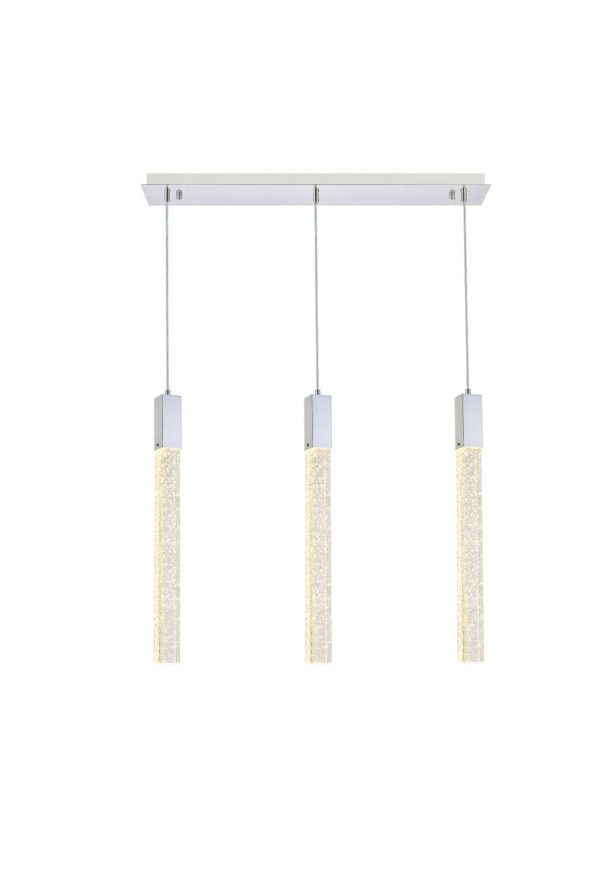 Elegant Lighting 2066S32C Weston 3 lights pendant in chrome