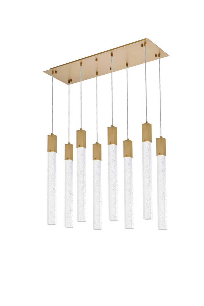 Elegant Lighting 2066D36SG Weston 8 lights pendant in satin gold