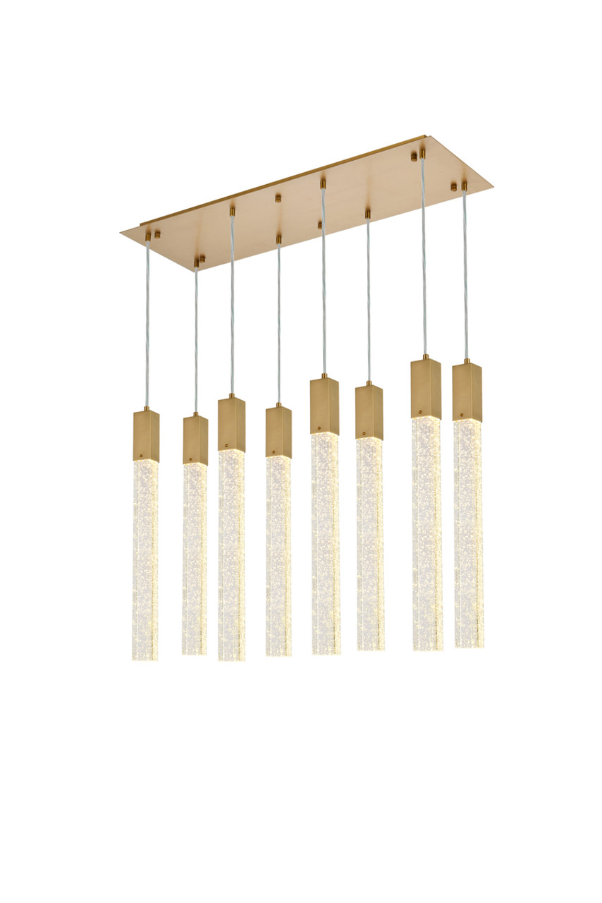 Elegant Lighting 2066D36SG Weston 8 lights pendant in satin gold