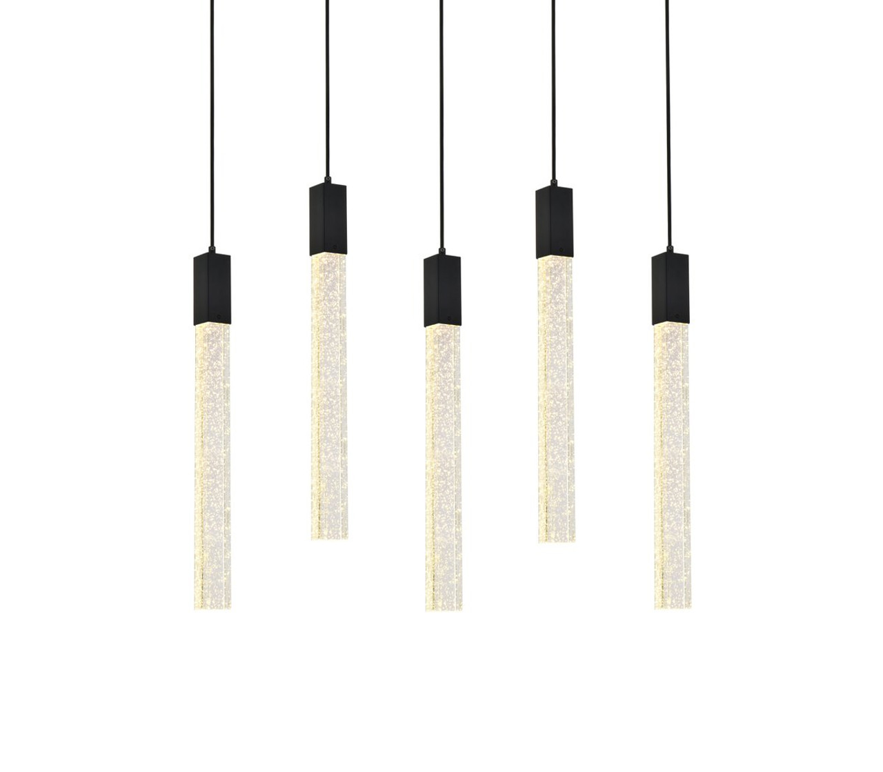 Elegant Lighting 2066S36BK Weston 5 lights pendant in black