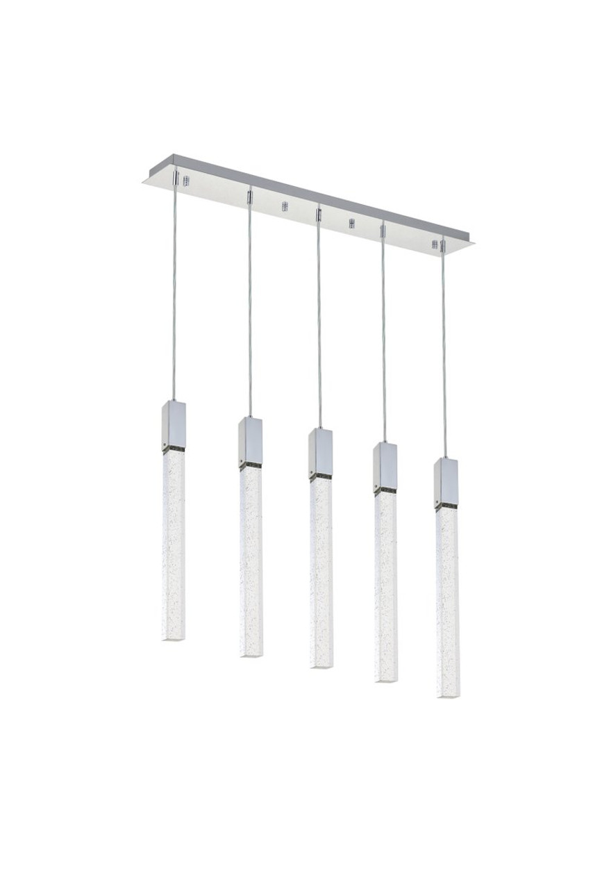 Elegant Lighting 2066S36C Weston 5 lights pendant in chrome