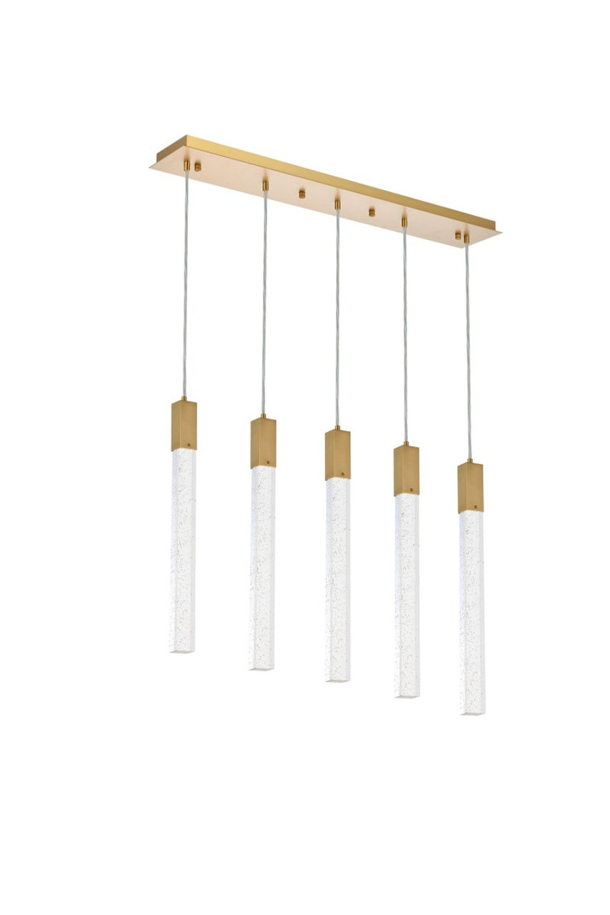 Elegant Lighting 2066S36SG Weston 5 lights pendant in satin gold