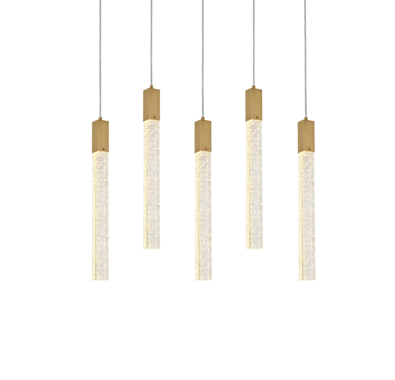 Elegant Lighting 2066S36SG Weston 5 lights pendant in satin gold