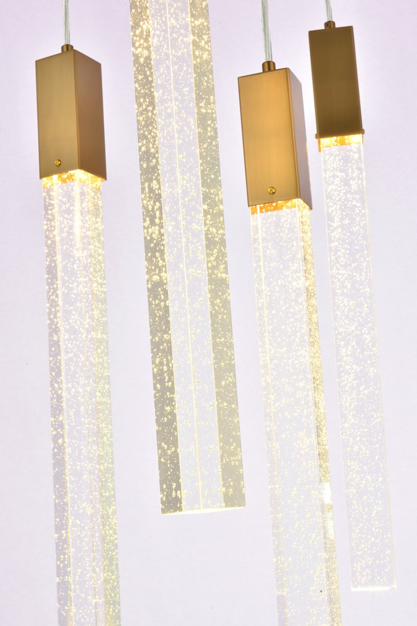 Elegant Lighting 2066D42SG Weston 10 lights pendant in satin gold