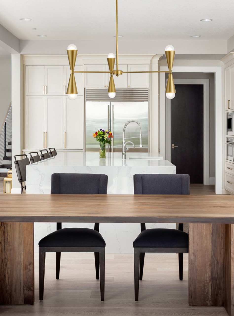 Living District LD650D34BR Cade 34 inch pendant in brass