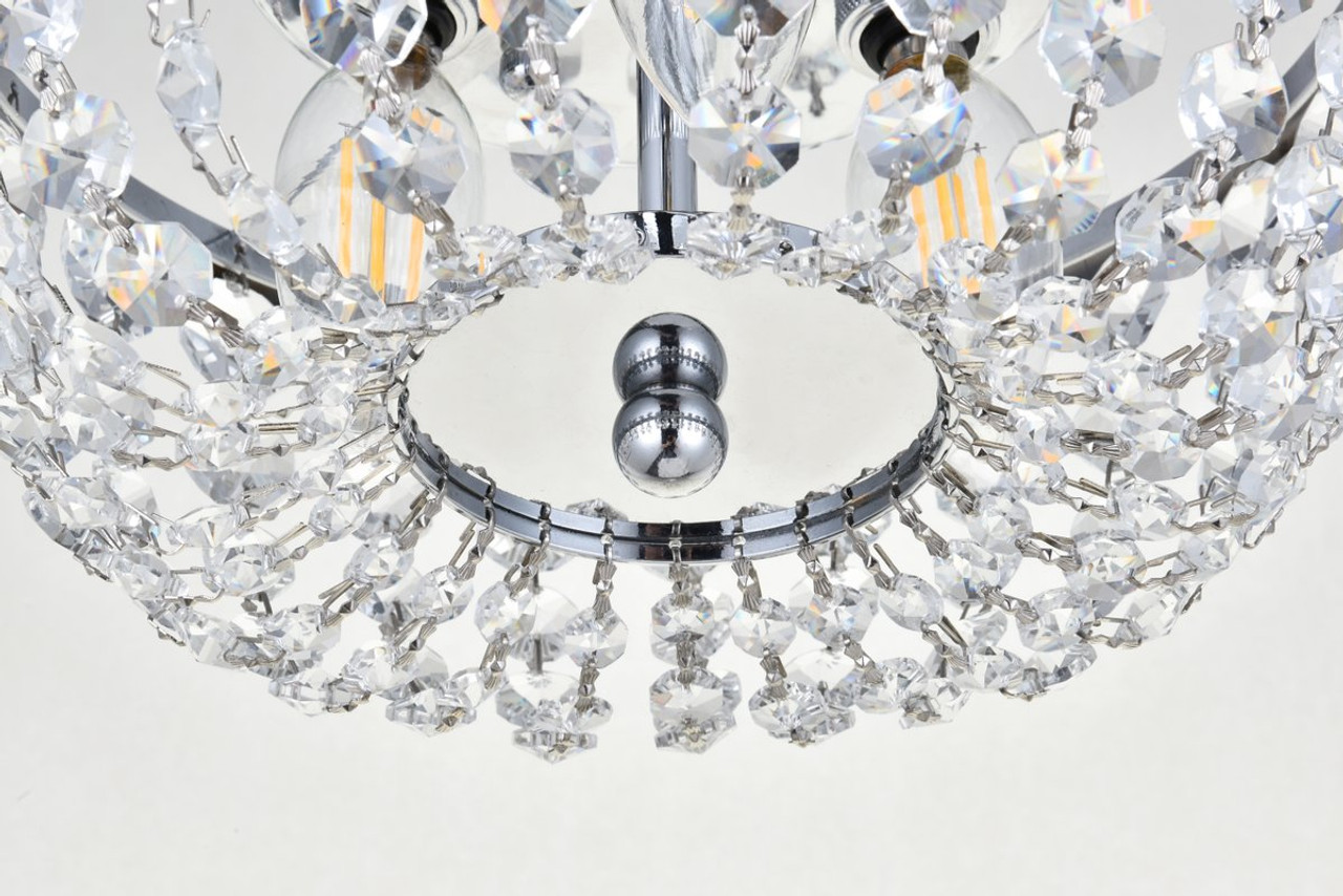 Elegant Lighting 1114D10C Gianna 10 inch pendant in chrome