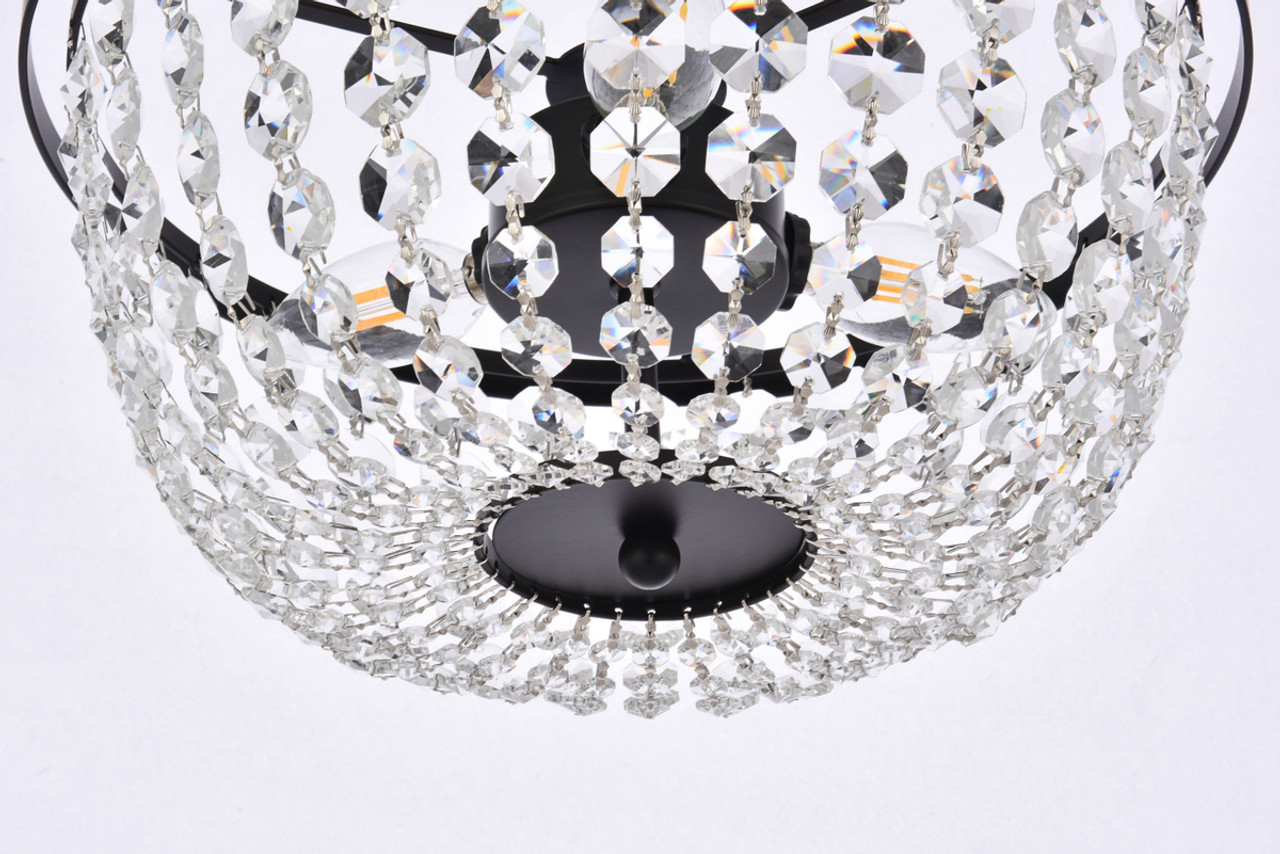 Elegant Lighting 1114D13BK Gianna 13 inch pendant in black