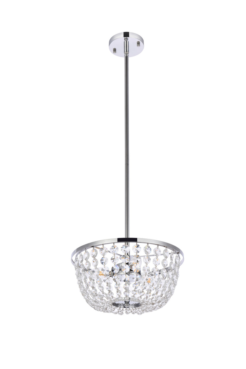 Elegant Lighting 1114D13C Gianna 13 inch pendant in chrome