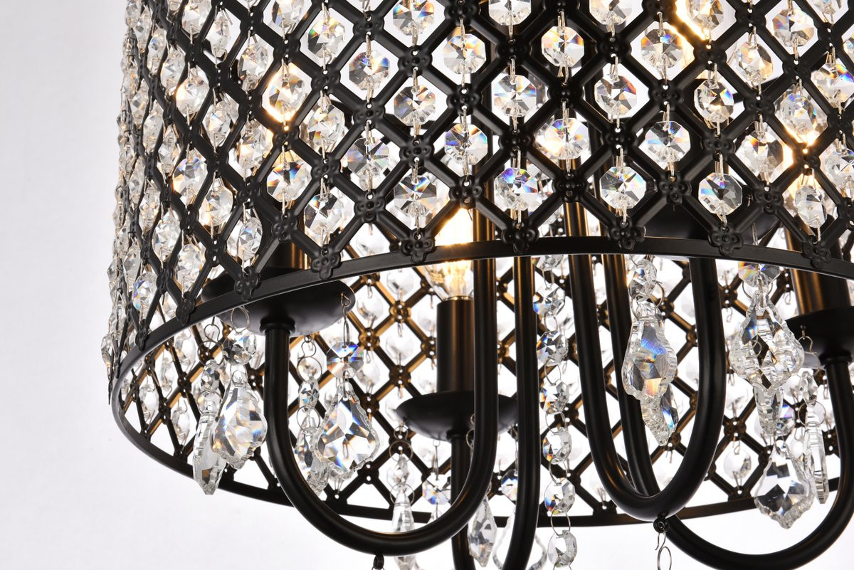 Living District LD711D14BK Elise 14 inch pendant in black