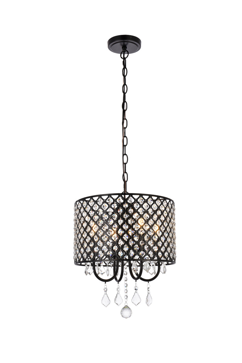 Living District LD711D14BK Elise 14 inch pendant in black