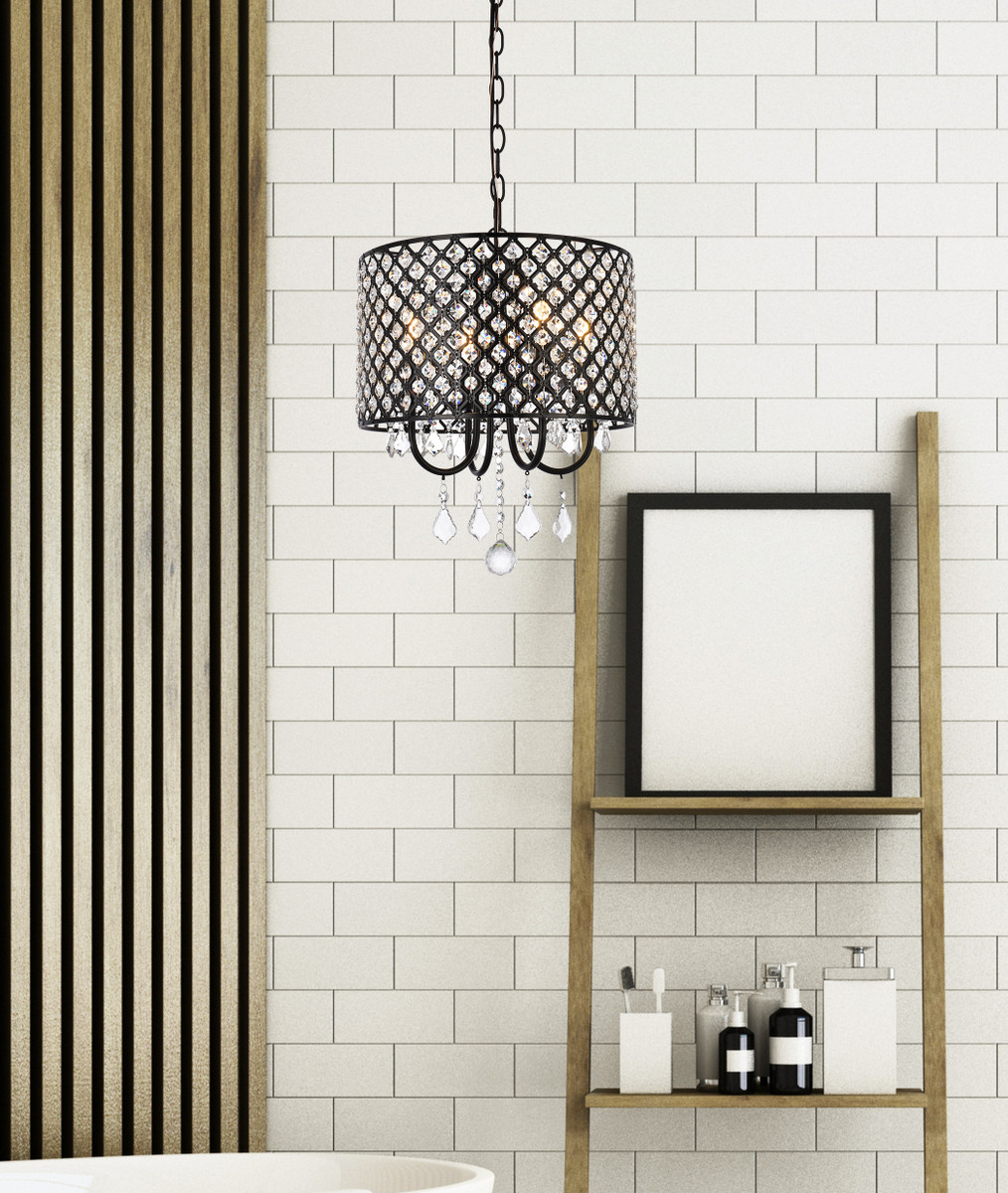 Living District LD711D14BK Elise 14 inch pendant in black