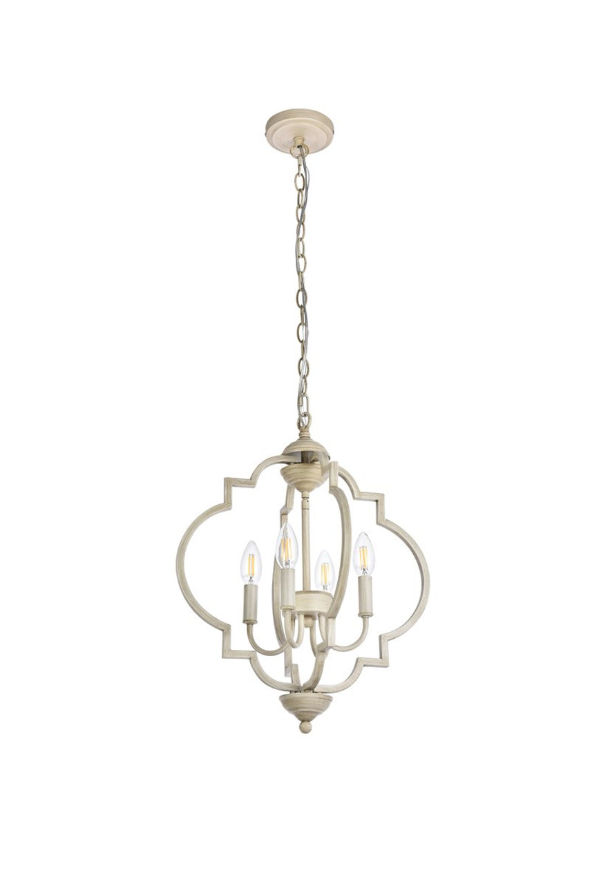 Living District LD7064D16WD Sandara 4 lights pendant in weathered dove