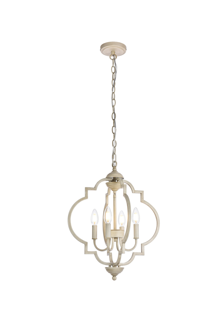 Living District LD7064D16WD Sandara 4 lights pendant in weathered dove