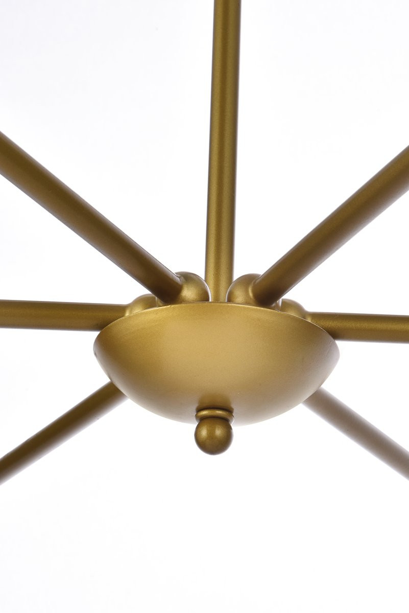 Living District LD812D30BRK Cohen 30 inch pendant in black and brass