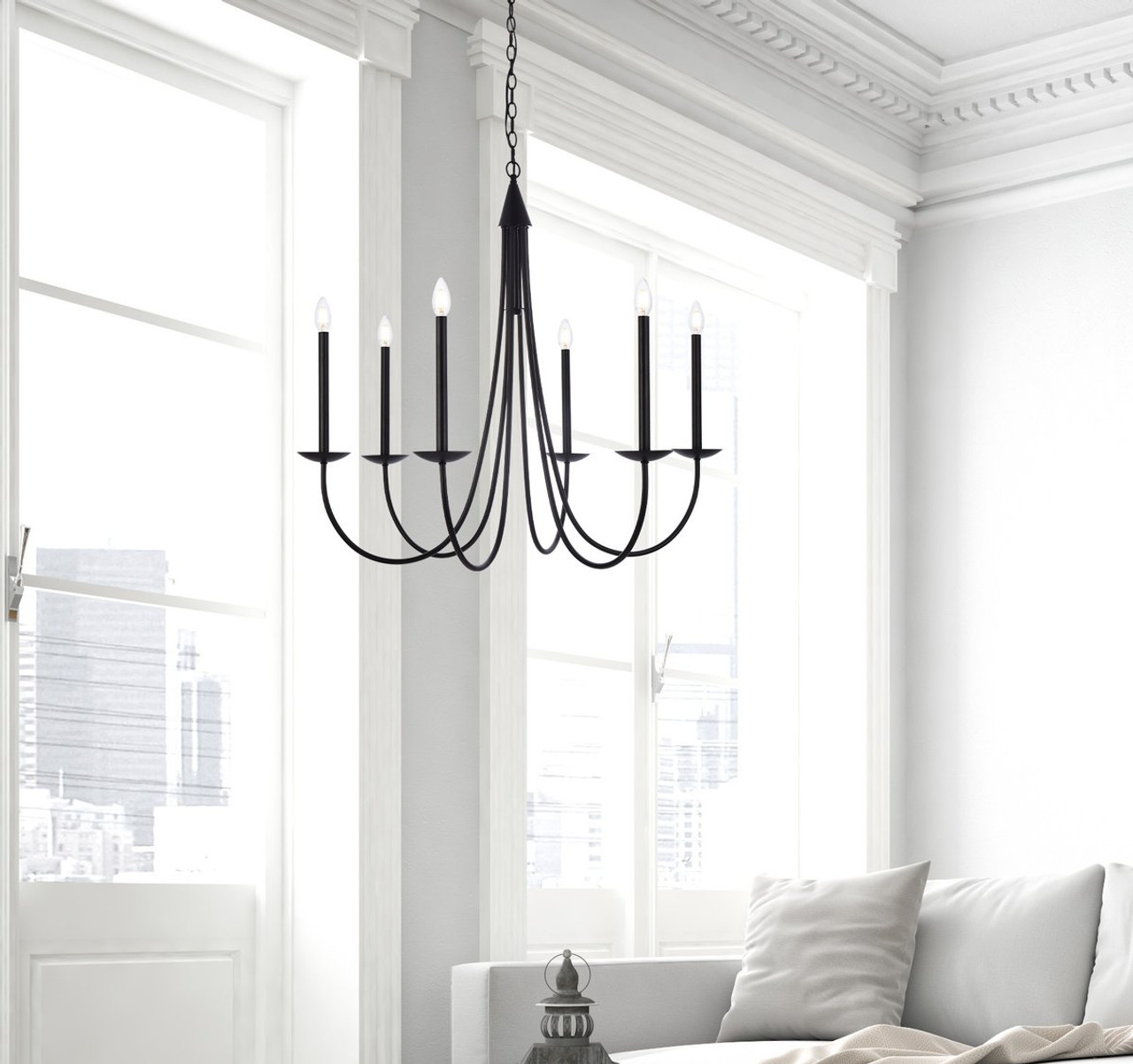 Living District LD810D36BK Cohen 36 inch pendant in black
