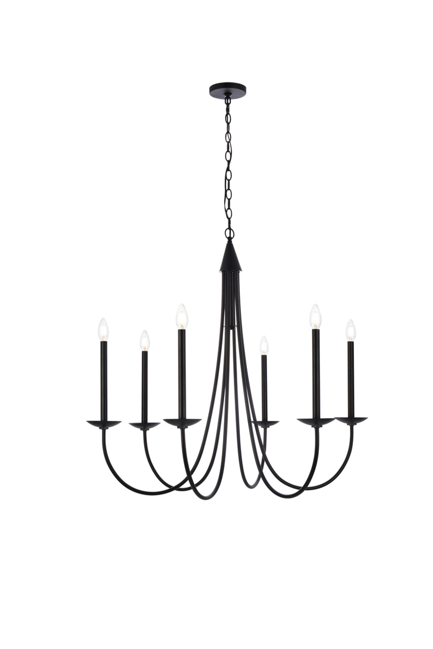 Living District LD810D36BK Cohen 36 inch pendant in black