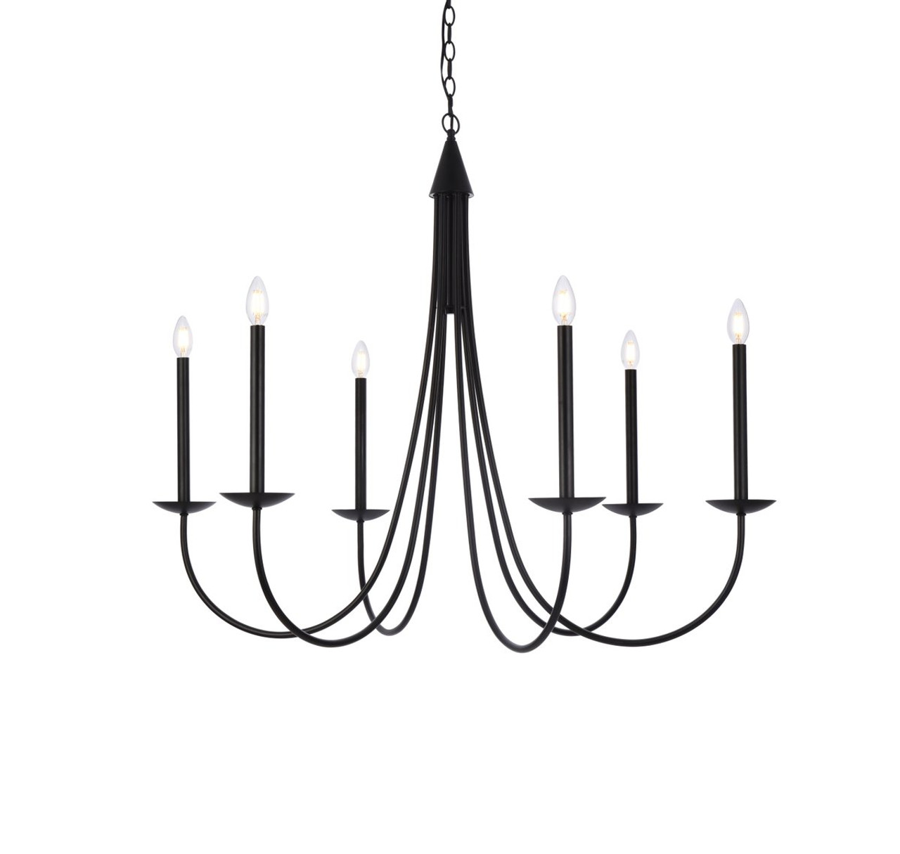 Living District LD810D42BK Cohen 42 inch pendant in black