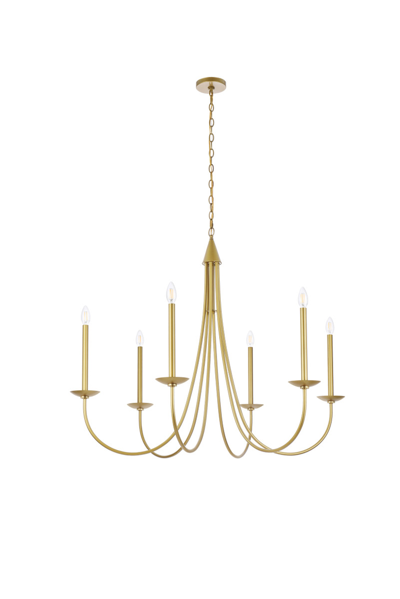 Living District LD810D42BR Cohen 42 inch pendant in brass
