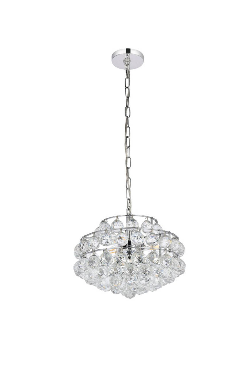 Elegant Lighting 1106D14C Savannah 14 inch pendant in chrome