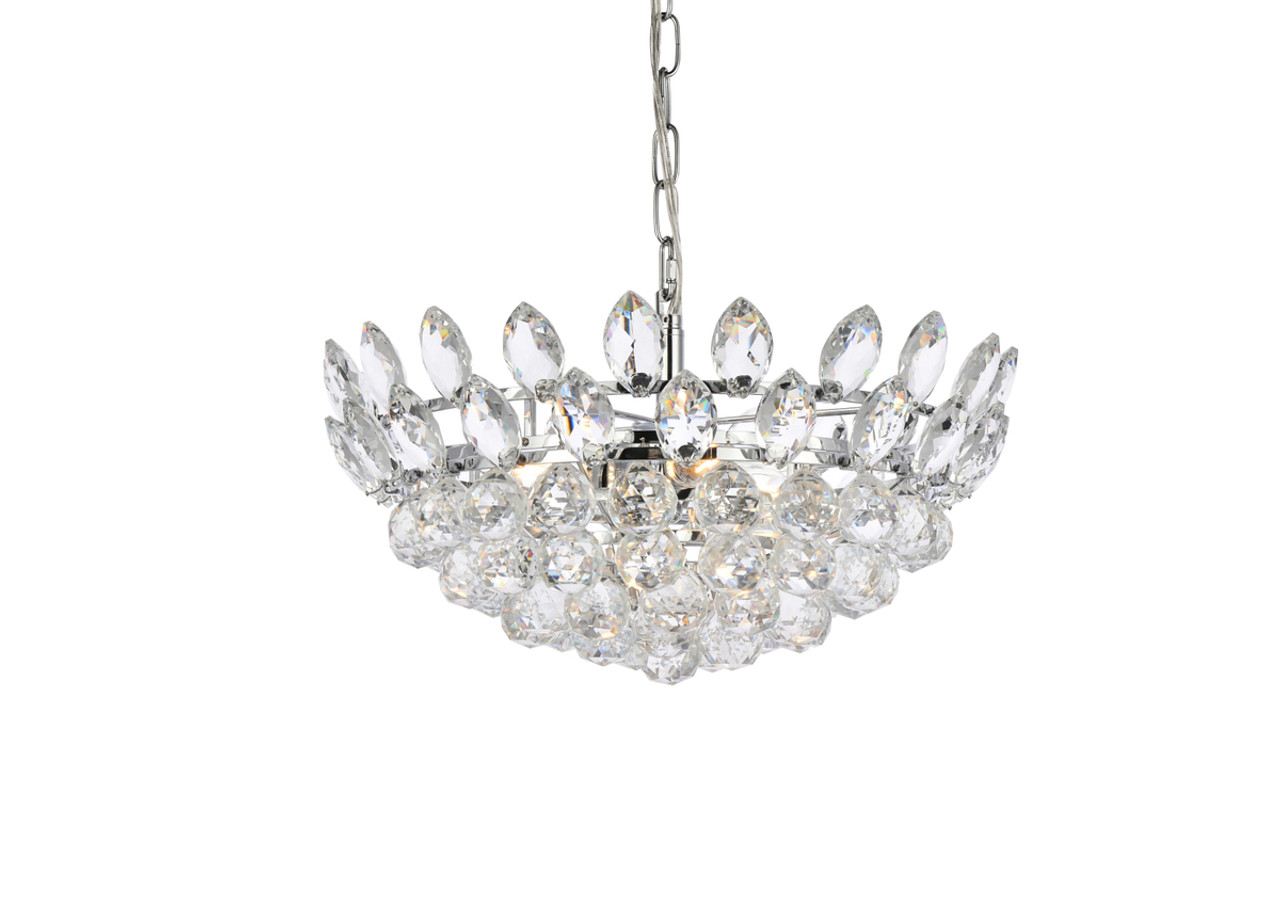 Elegant Lighting 1104D18C Emilia 18 inch pendant in chrome