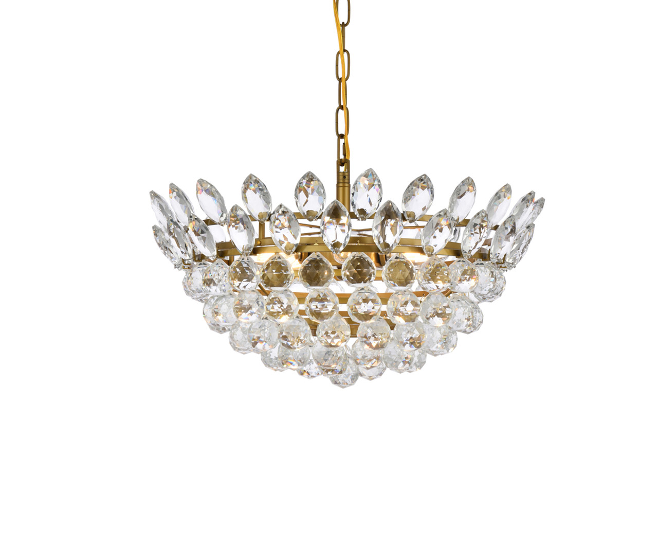 Elegant Lighting 1104D20BR Emilia 20 inch pendant in brass