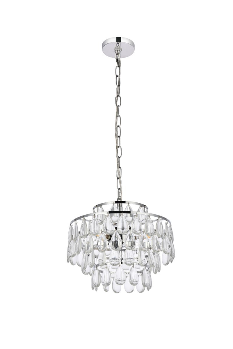 Elegant Lighting 1102D14C Mila 14 inch pendant in chrome