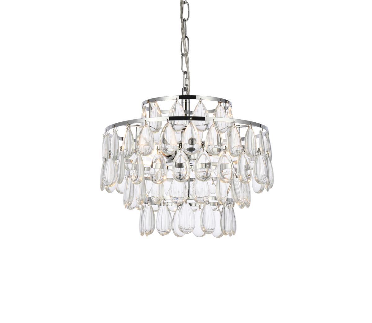 Elegant Lighting 1102D14C Mila 14 inch pendant in chrome