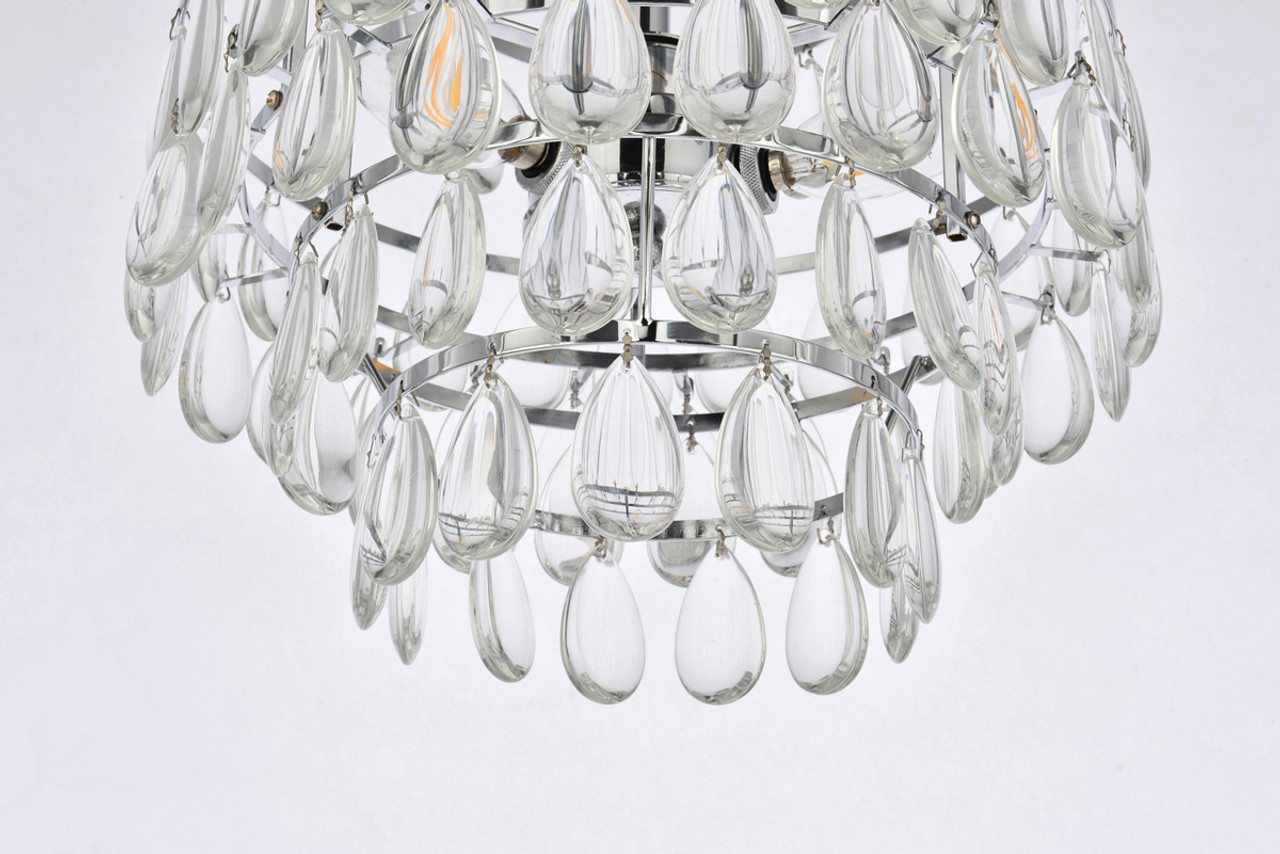 Elegant Lighting 1102D14C Mila 14 inch pendant in chrome