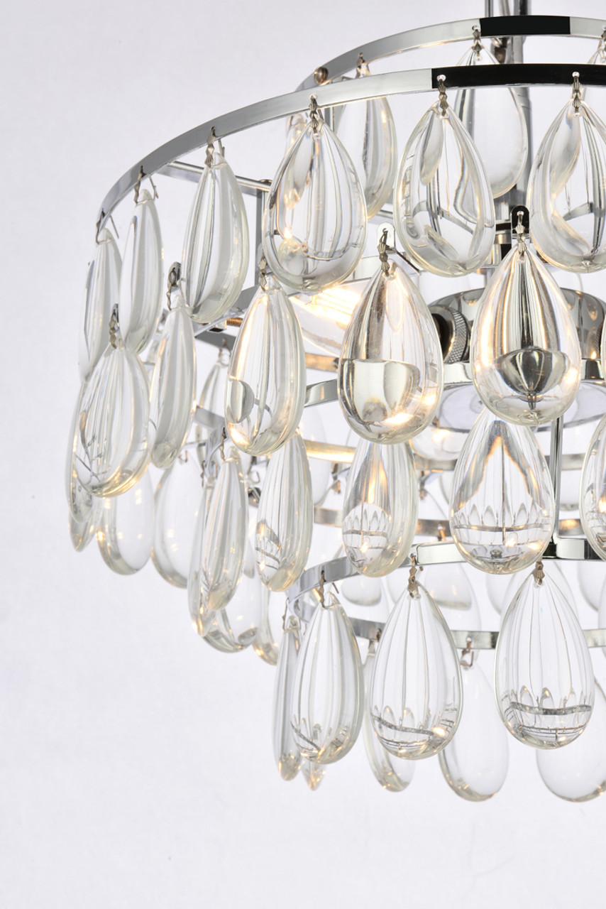 Elegant Lighting 1102D14C Mila 14 inch pendant in chrome