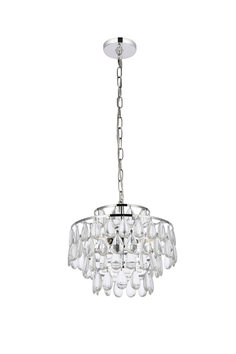 Elegant Lighting 1102D14C Mila 14 inch pendant in chrome